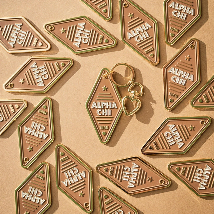 Enamel Motel Keychain- Alpha Chi Omega