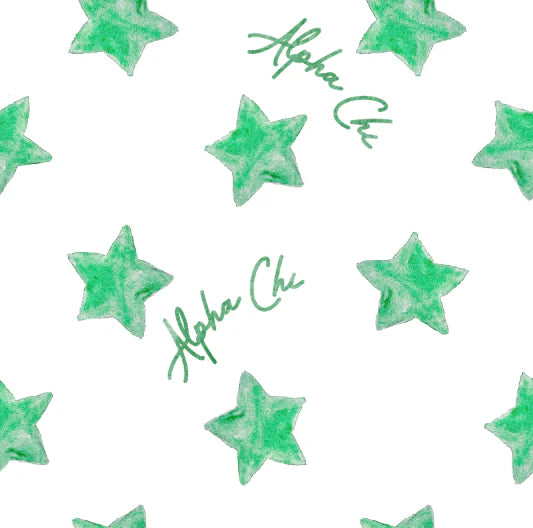 Cotton Sateen Scalloped Short- Alpha Chi Omega