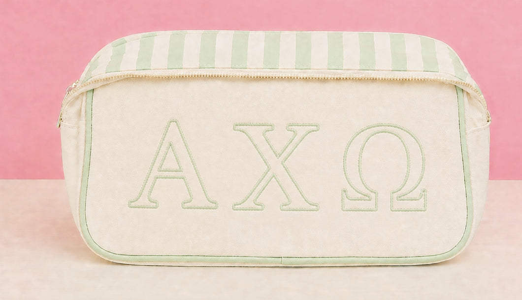 Canvas and Colors Cosmetic Bag- Alpha Chi Omega