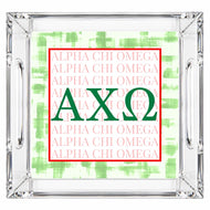 Acrylic Handled Tray- Alpha Chi Omega