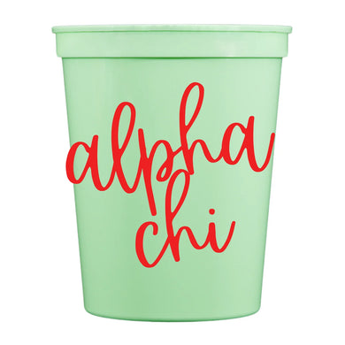 Colored Cups- Alpha Chi Omega