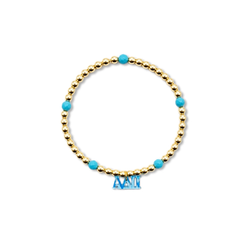 Beaded Charm Bracelet- Alpha Delta Pi