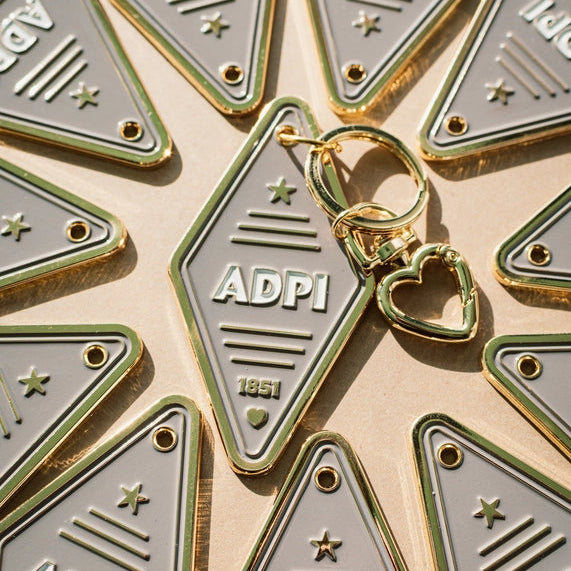 Enamel Motel Keychain- Alpha Delta Pi