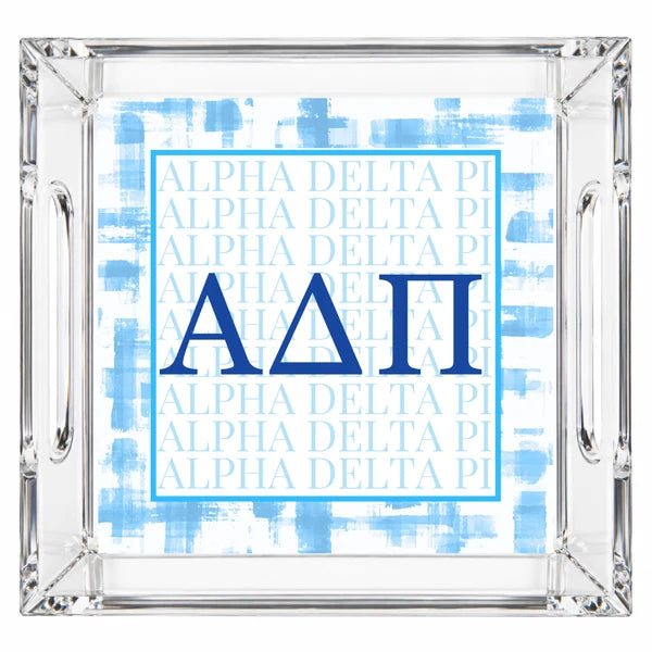Acrylic Handled Tray- Alpha Delta Pi