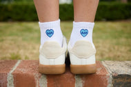 Heart Quarter Socks- Alpha Delta Pi