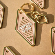 Enamel Motel Keychain- Alpha Gamma Delta