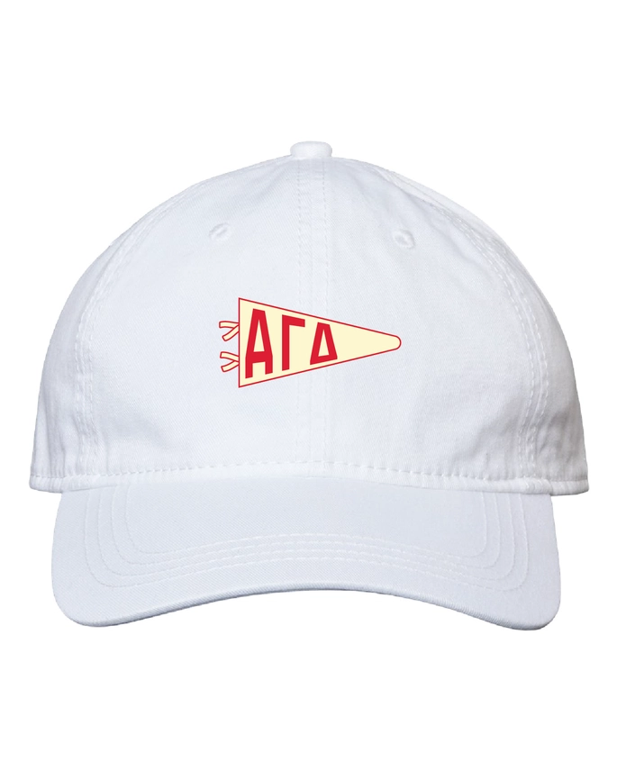 Needlepoint Pennant Hat- Alpha Gamma Delta
