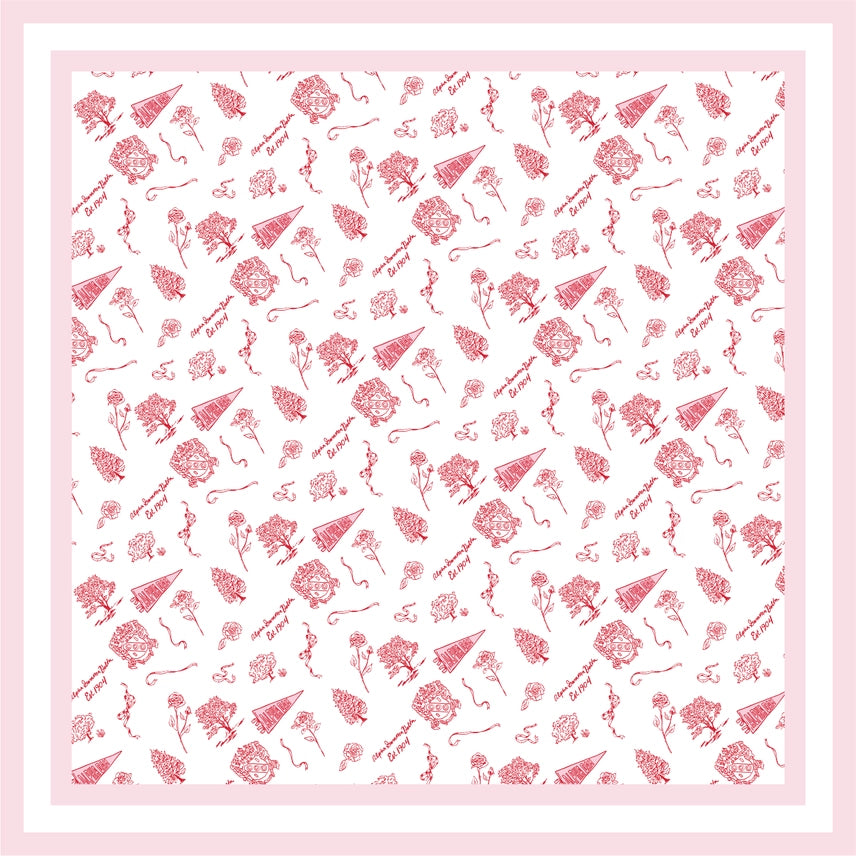 Greek Toile Silk Scarve- Alpha Gamma Delta