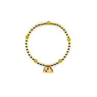 Beaded Charm Bracelet- Alpha Gamma Delta