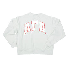 Mock Neck Twill Sweatshirt- Alpha Gamma Delta