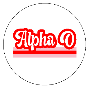 Retro Stripe Button- Alpha Omicron Pi