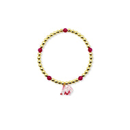 Beaded Charm Bracelet- Alpha Phi