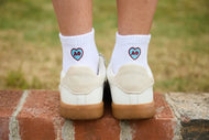 Heart Quarter Socks- Alpha Phi