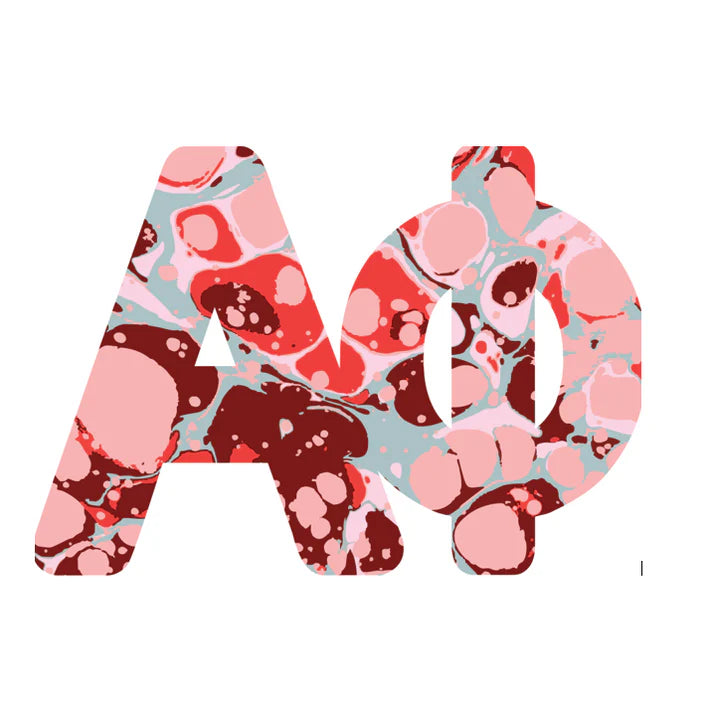 Sorority Acrylic Marbled Hanger-Alpha Phi
