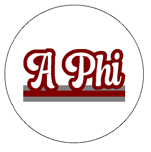 Retro Stripe Button- Alpha Phi