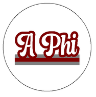 Retro Stripe Button- Alpha Phi