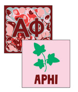 Reversible Acrylic Marbled Coaster- Alpha Phi