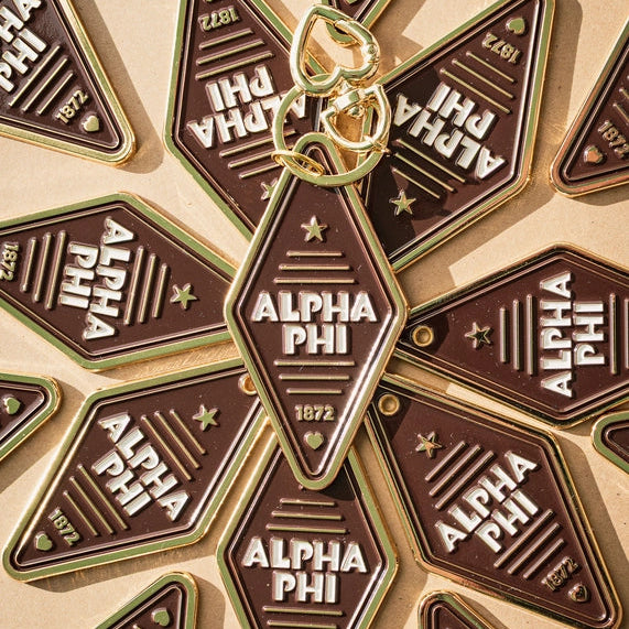 Enamel Motel Keychain- Alpha Phi