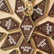 Enamel Motel Keychain- Alpha Phi