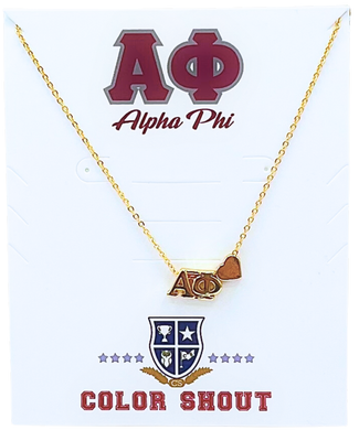 Heart Necklace- Alpha Phi