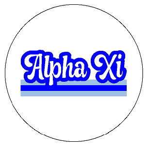 Retro Stripe Button- Alpha Xi Delta