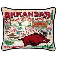 Embroidered Pillow- Arkansas