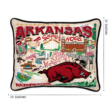 Embroidered Pillow- Arkansas