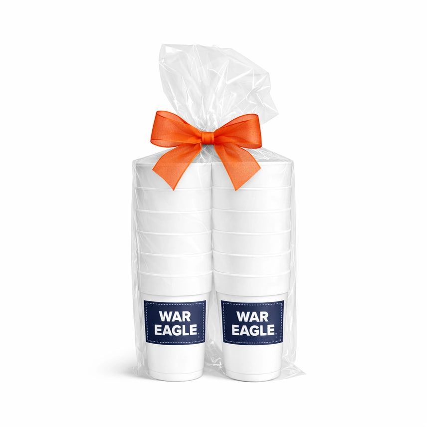 Rectangle Label Styrofoam Cups- Auburn