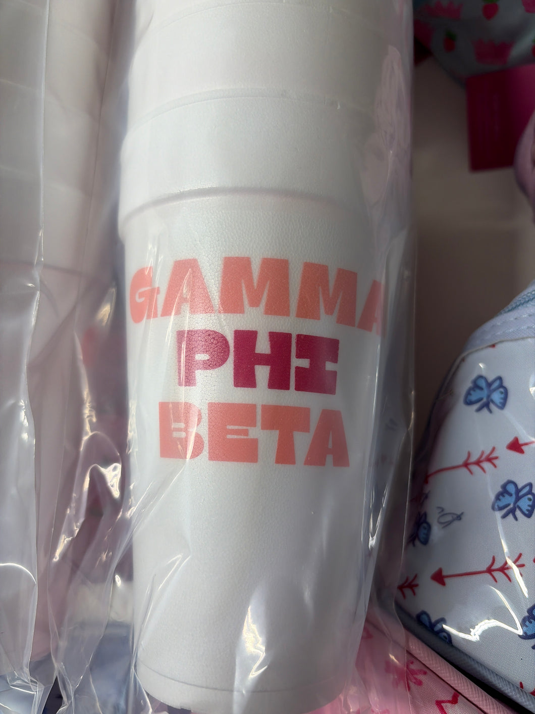 Multi-Color Styrofoam Cups- Gamma Phi Beta