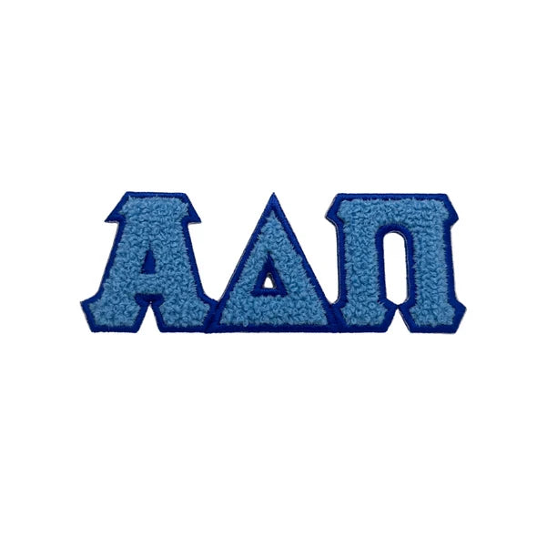 Greek Chenille Sticker- Alpha Delta Pi
