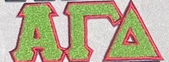 Greek Chenille Sticker- Alpha Gamma Delta