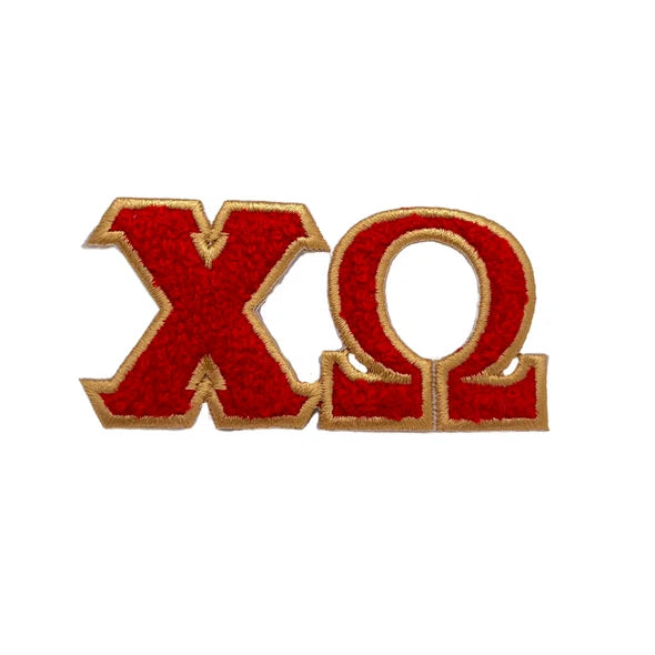 Greek Chenille Sticker- Chi Omega
