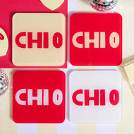 Pop Acrylic Coaster- Chi Omega