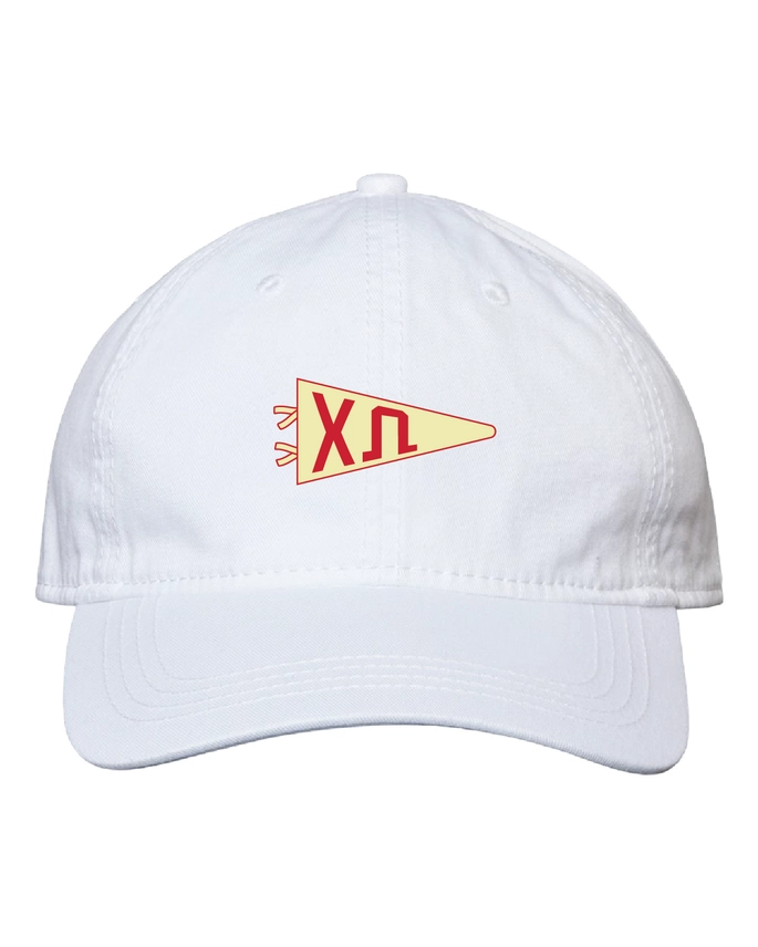 Needlepoint Pennant Hat- Chi Omega