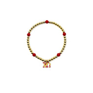 Beaded Charm Bracelet- Chi Omega