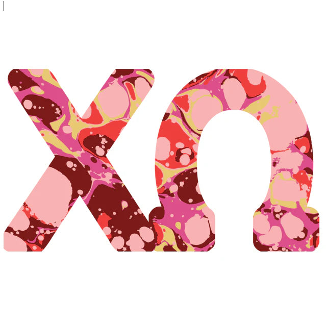 Sorority Acrylic Marbled Hanger-Chi Omega