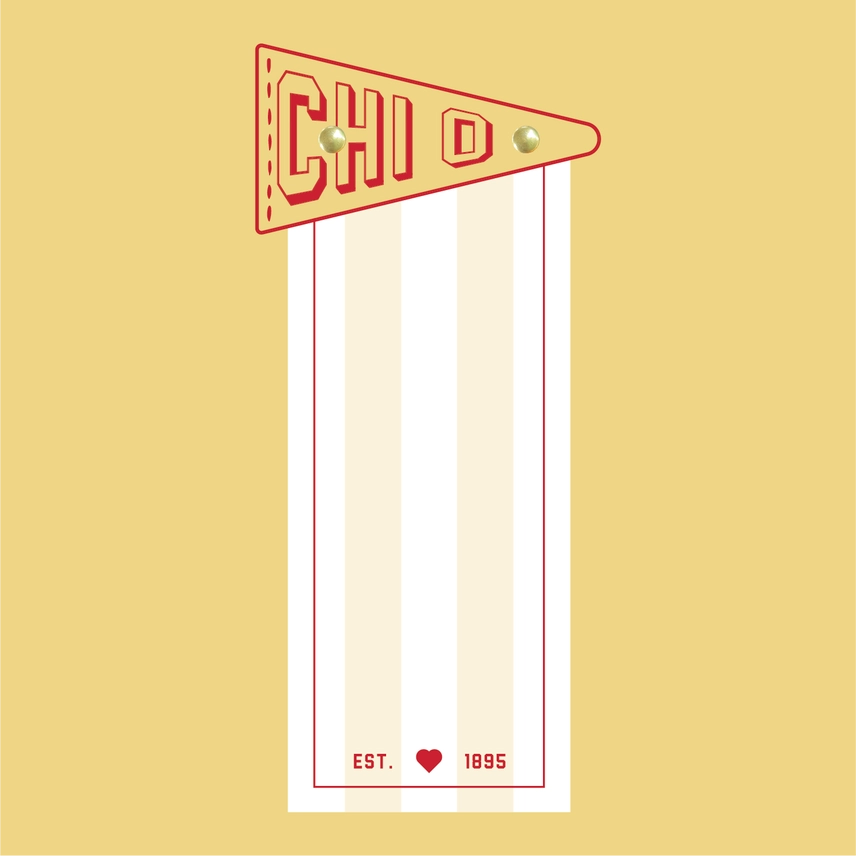 Pennant Flag Notepad- Chi Omega