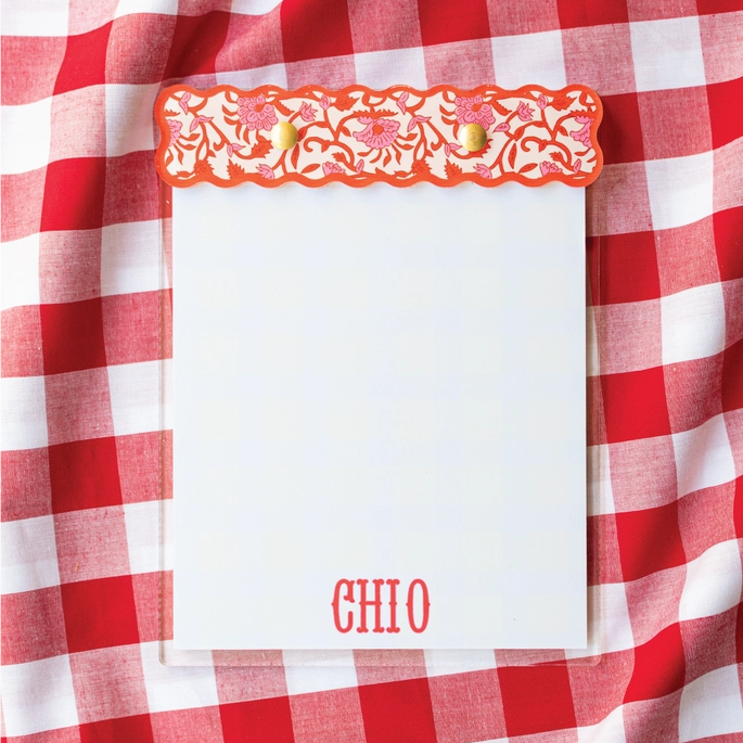Block Print Notepad- Chi Omega