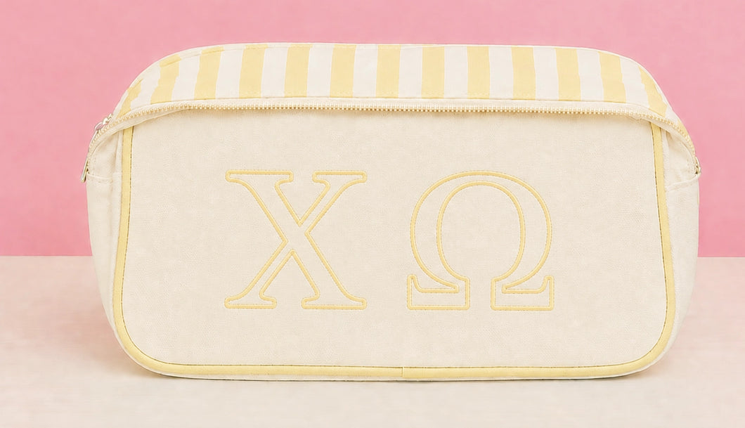 Canvas and Colors Cosmetic Bag- Chi Omega