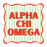 Striped Coaster- Alpha Chi Omega