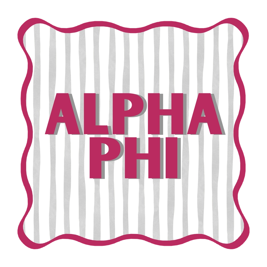 Striped Coaster- Alpha Phi
