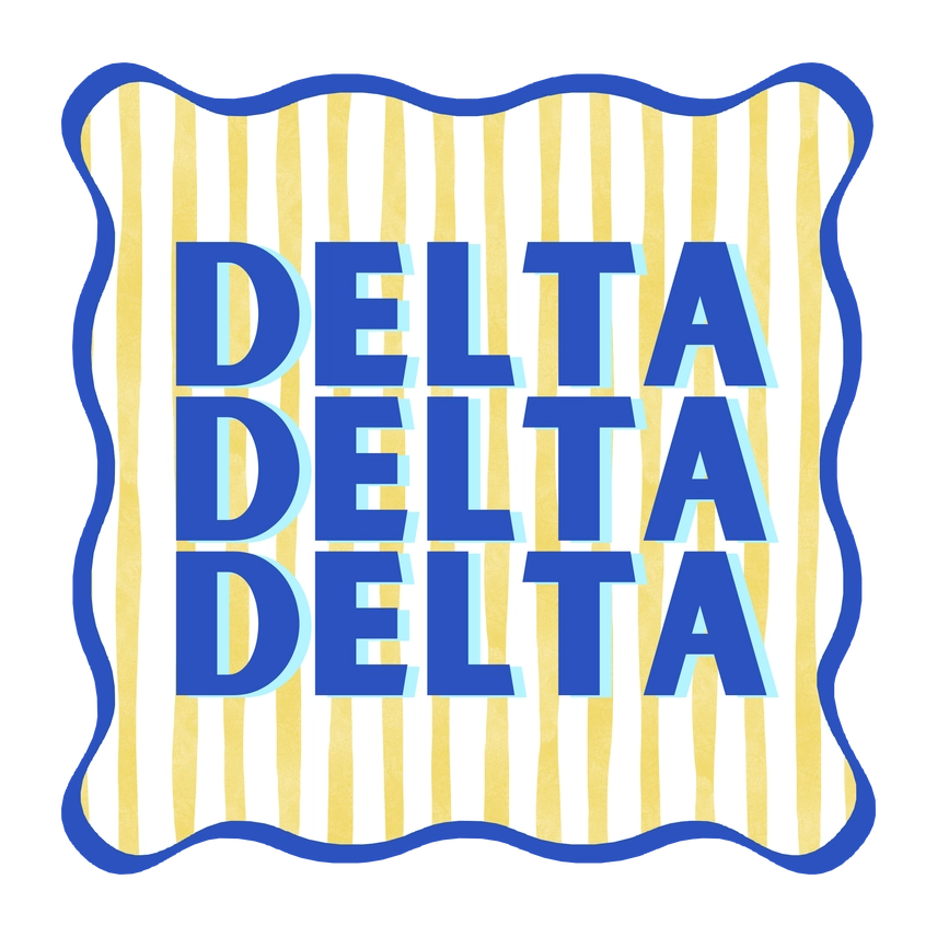 Striped Coaster- Delta Delta Delta