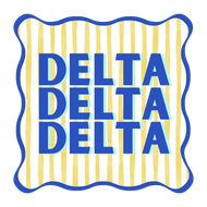 Striped Coaster- Delta Delta Delta