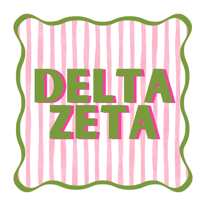 Striped Coaster- Delta Zeta