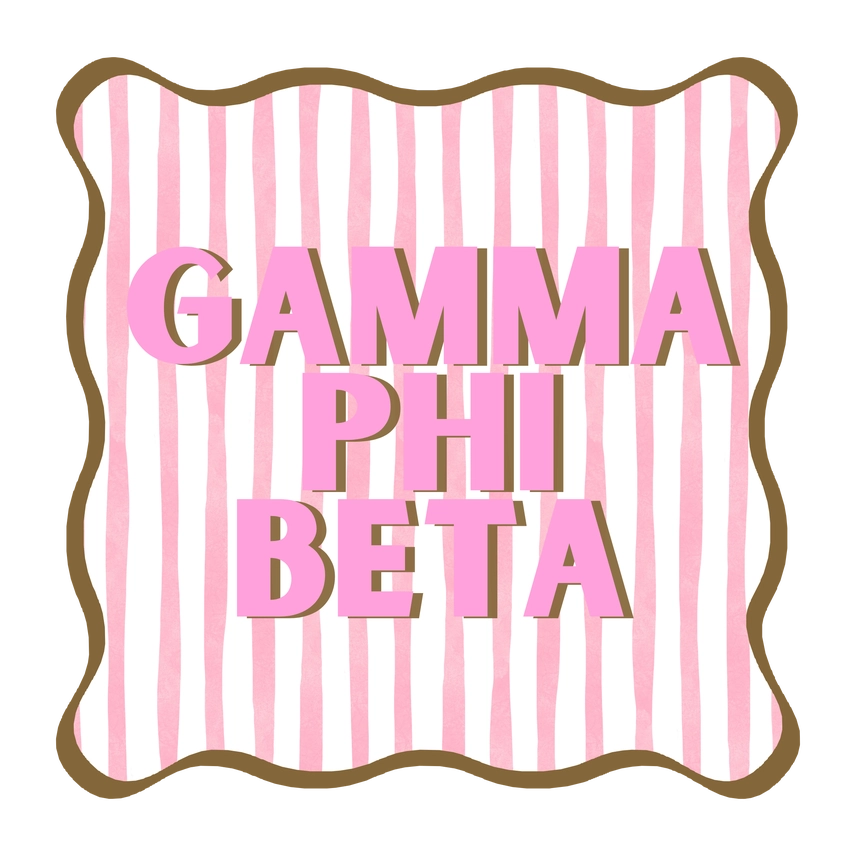 Striped Coaster- Gamma Phi Beta