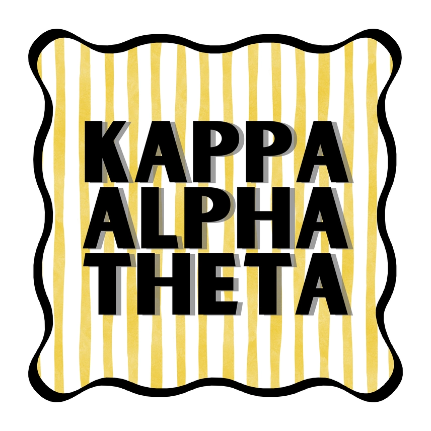 Striped Coaster- Kappa Alpha Theta