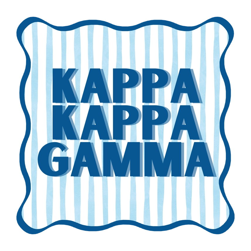 Striped Coaster- Kappa Kappa Gamma
