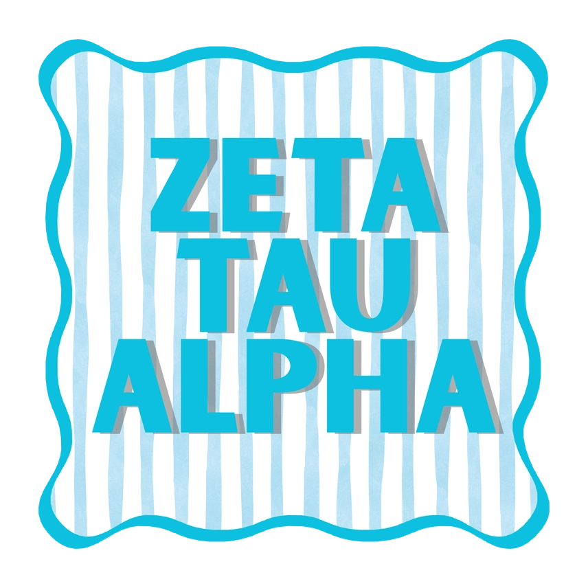 Striped Coaster- Zeta Tau Alpha