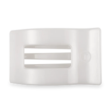 Teleties Flat Rectangle Hair Clip- Coconut White