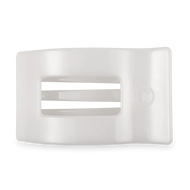 Teleties Flat Rectangle Hair Clip- Coconut White